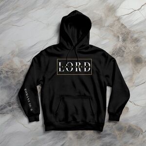 Men’s Hoodie LORD Jesus Christ Christian Faith Bible Verse Sweatshirt